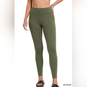 Zenana Microfiber Waistband Leggings